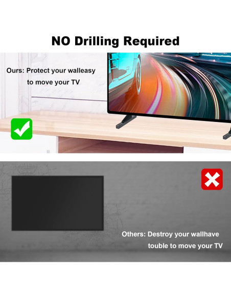 Patas de Soporte VINABTY para Hisense 85U7H 85A65GUA 4K TV