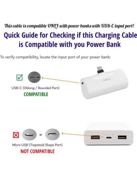 Cable de carga USB-C a USB-C 0.91m IENZA para powerbanks