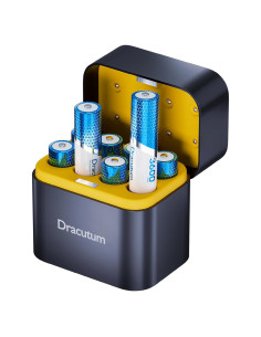 Baterías Recargables AA Dracutum 3600mWh con Cargador