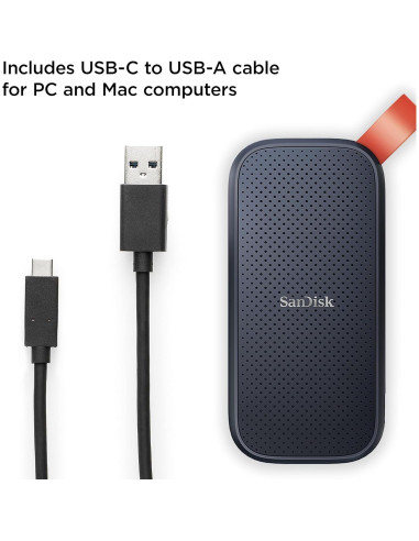 SanDisk SSD Portátil 2TB USB-C 3.2 - Velocidad 800MB/s