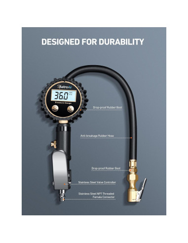 Inflador de Neumáticos Digital AstroAI ATG250 250 PSI