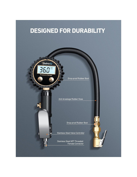 Inflador de Neumáticos Digital AstroAI ATG250 250 PSI