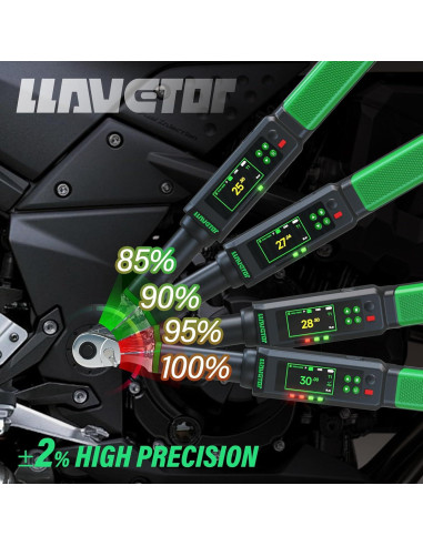 Llave de Torque Digital LLAVETOR 1/2" 17-340 N.m Precisión +/-2%