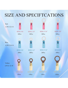 Kit de Conectores de Anillo Termoretráctil YNEGSDE 260PCS 2