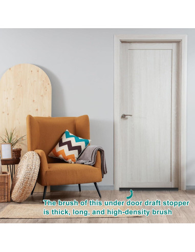 Barrera de Puerta uxcell 100 cm x 5 cm TPE Aislante Blanco