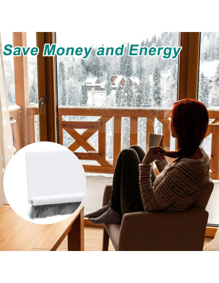 Barrera de Puerta uxcell 100 cm x 5 cm TPE Aislante Blanco