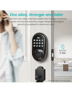 Cerradura Electrónica Inteligente Kuelor con Teclado y Alarma 2