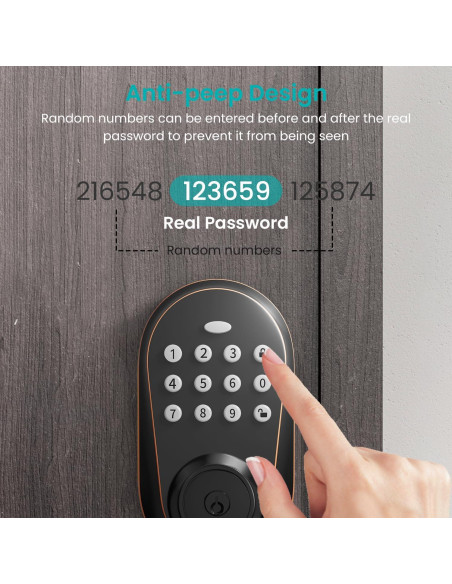 Cerradura Electrónica Inteligente Kuelor con Teclado y Alarma