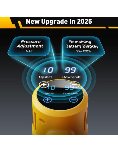Lavadora a Presión Inalámbrica Muzisst 900 PSI 6-en-1 Amarillo