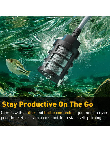 Lavadora a Presión Inalámbrica Muzisst 900 PSI 6-en-1 Amarillo