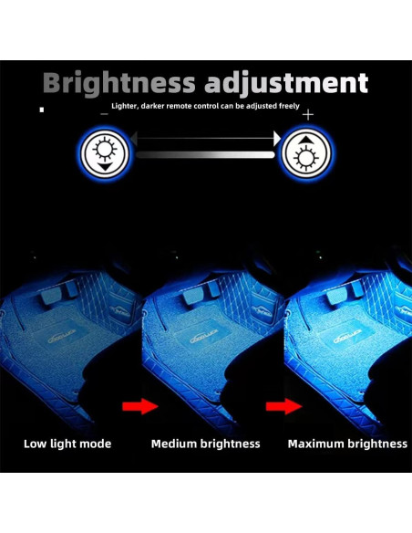 Luces LED Multicolor para Coche Moioee - Kit 4 Piezas 12V