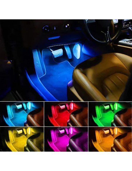 Luces LED Multicolor para Coche Moioee - Kit 4 Piezas 12V