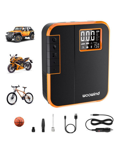 Compresor de Aire Portátil Woowind DP3 150PSI Inflador Neumáticos