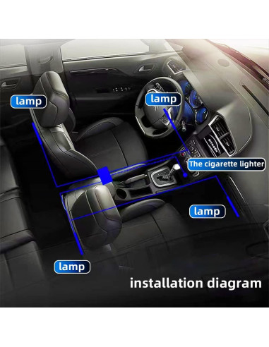 Luces LED Multicolor para Coche Moioee - Kit 4 Piezas 12V