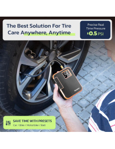 Compresor de Aire Portátil Woowind DP3 150PSI Inflador Neumáticos 2