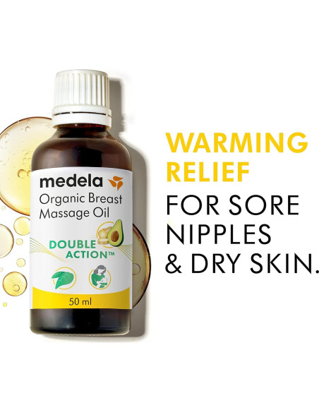 Aceite de Masaje Orgánico Medela 50 ml para Madres Lactantes