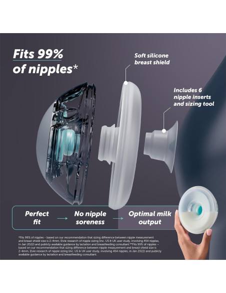 Bomba de Pecho Doble Elvie Stride 2 - Control App, Silenciosa