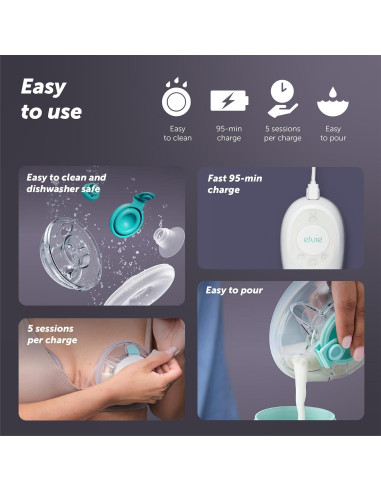 Bomba de Pecho Doble Elvie Stride 2 - Control App, Silenciosa