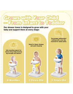 Bañera para Bebés LAIKORE con Soporte Ajustable Antideslizante 2