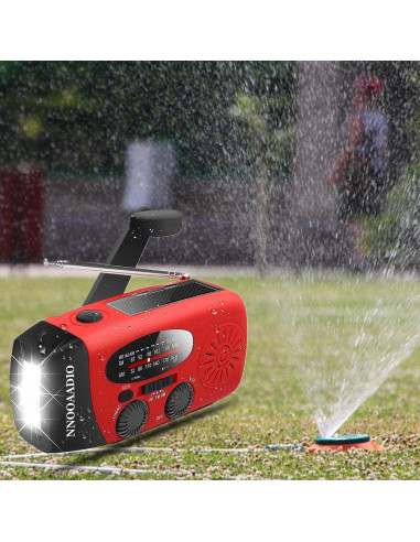 Radio de Emergencia NOAA NNOOAADIO AY-028S-R con Linterna LED