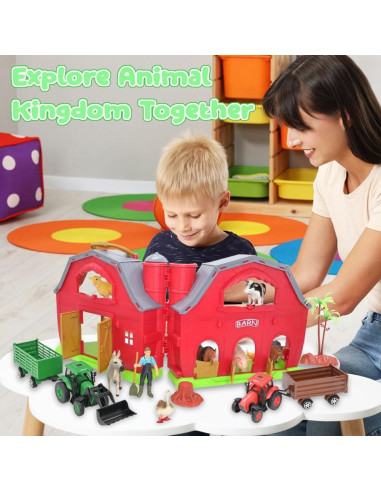 Set de Juego de Granja BOLZRA con Animales y Tractor