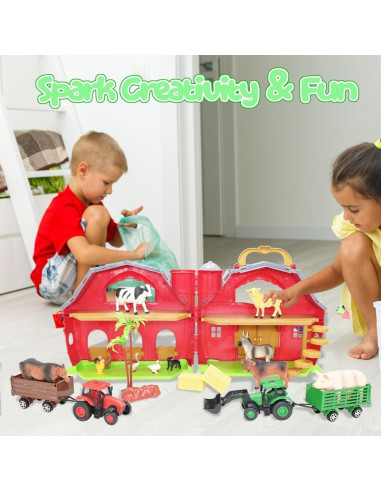 Set de Juego de Granja BOLZRA con Animales y Tractor