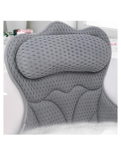 Almohada de Baño REEZEIVI con Ventosas Antideslizantes Gris