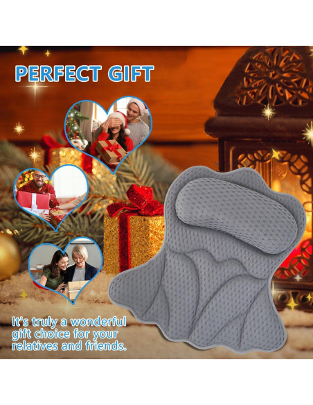 Almohada de Baño REEZEIVI con Ventosas Antideslizantes Gris Almohada de Baño REEZEIVI con Ventosas Antideslizantes Gris