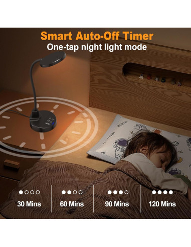 Lámpara de Escritorio LED ZAPLIT 15W con Carga USB y Brazo Flexible