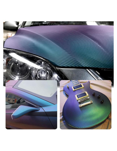 Vinilo Camaleón USSDE 30x150cm Púrpura Brillante para Auto