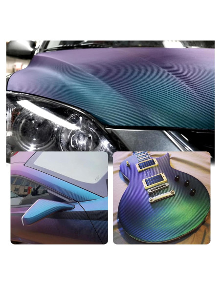 Vinilo Camaleón USSDE 30x150cm Púrpura Brillante para Auto