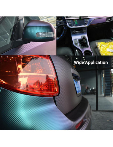 Vinilo Camaleón USSDE 30x150cm Púrpura Brillante para Auto