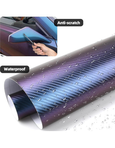 Vinilo Camaleón USSDE 30x150cm Púrpura Brillante para Auto