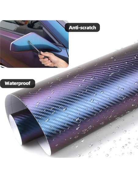 Vinilo Camaleón USSDE 30x150cm Púrpura Brillante para Auto