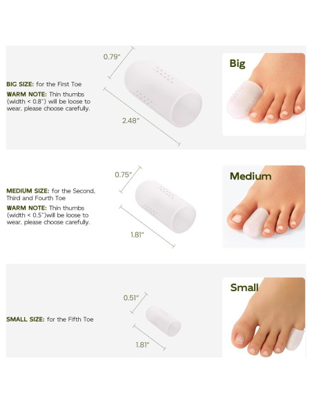 Protectores de Dedos Bukihome 16 PCS Silicona Alivio Dolor