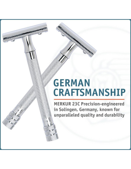 Maquinilla de Afeitar Doble Filo MERKUR 23C Cromo Pulido