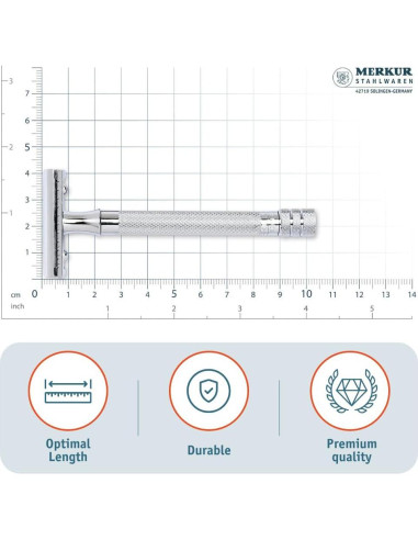 Maquinilla de Afeitar Doble Filo MERKUR 23C Cromo Pulido