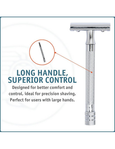 Maquinilla de Afeitar Doble Filo MERKUR 23C Cromo Pulido