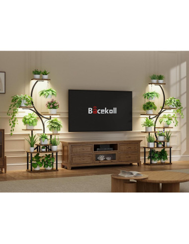 Soporte de Plantas Interior Bacekoll 157 cm con Luces de Crecimiento