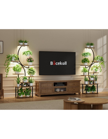 Soporte de Plantas Interior Bacekoll 157 cm con Luces de Crecimiento