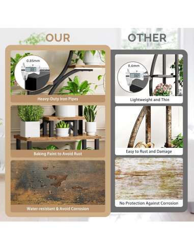 Soporte de Plantas Interior Bacekoll 157 cm con Luces de Crecimiento