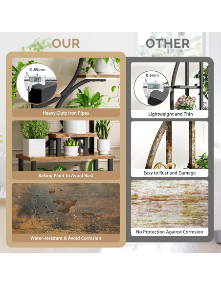 Soporte de Plantas Interior Bacekoll 157 cm con Luces de Crecimiento