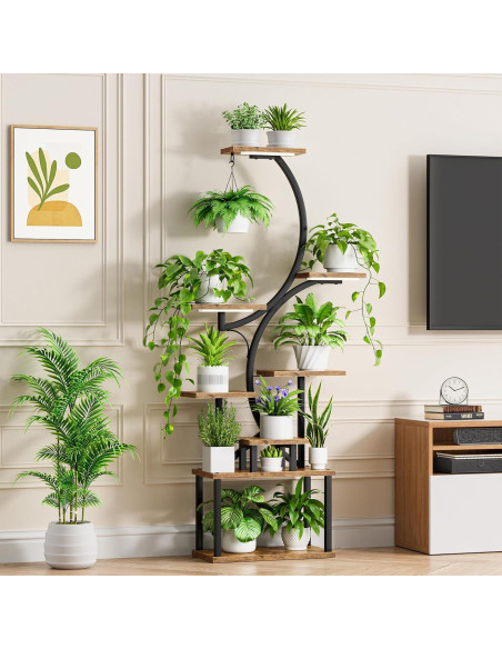 Soporte de Plantas Interior Bacekoll 157 cm con Luces de Crecimiento