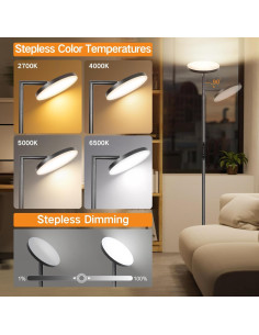 Lámpara de Pie LED OUTON 30W Regulable con Control Remoto 2