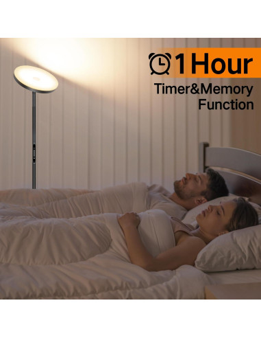 Lámpara de Pie LED OUTON 30W Regulable con Control Remoto