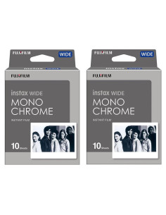 Película Monocromática Fujifilm Instax Wide 2 Paquetes de 10 Hojas