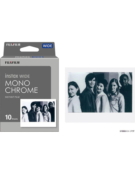 Película Monocromática Fujifilm Instax Wide 2 Paquetes de 10 Hojas