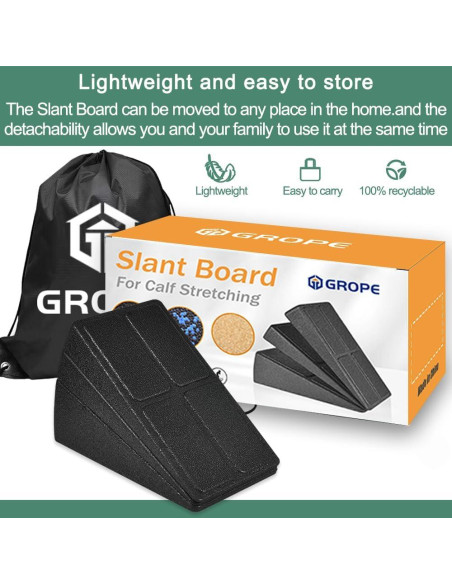 Cuña de Sentadilla Inclinada Grope para Estiramiento de Pantorrillas