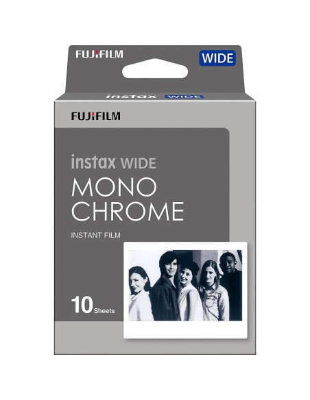 Película Monocromática Fujifilm Instax Wide 2 Paquetes de 10 Hojas