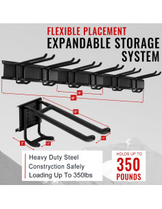 Soporte de Almacenamiento de Herramientas Aking Ace 158.8 kg Negro 2